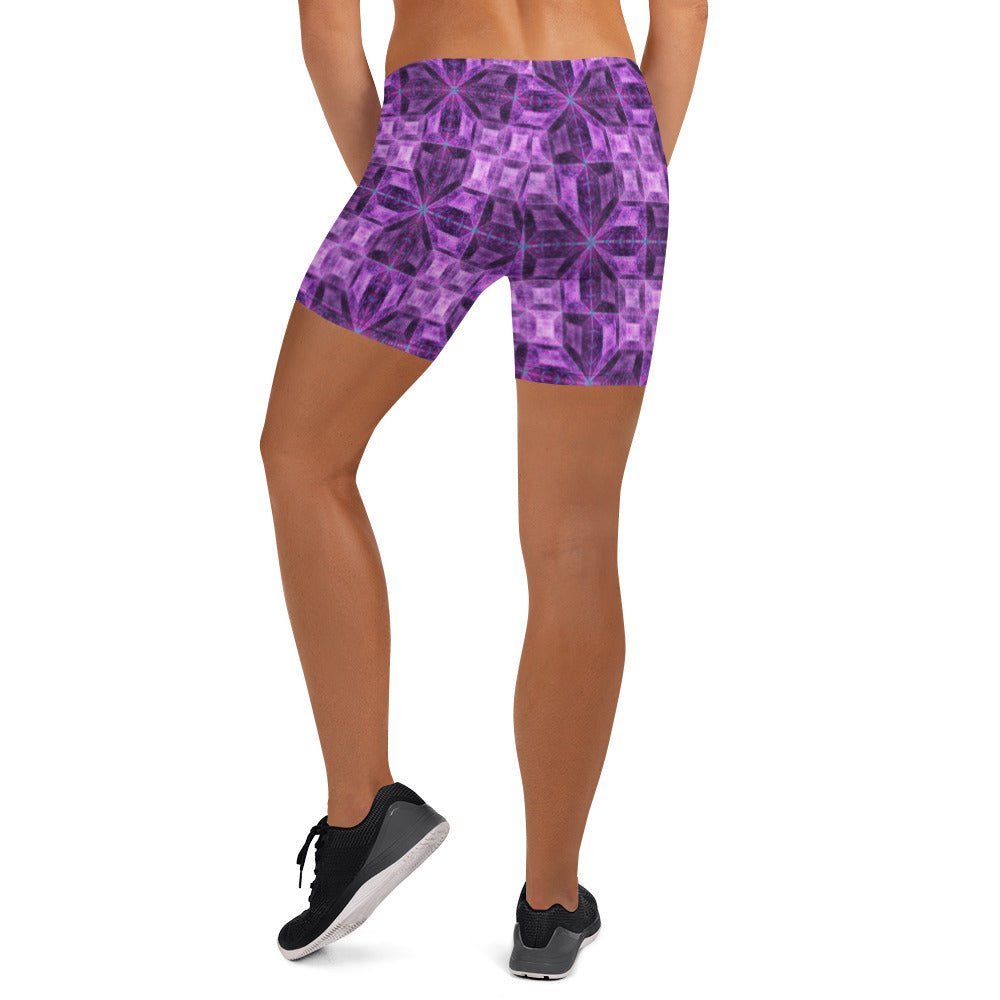 Hyperr Purple Dragon Yoga Shorts - Mat Dragon - XS